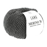 Lang Yarns Merino 70 – 50g / 70m – Dark Grey Mélange (0005)