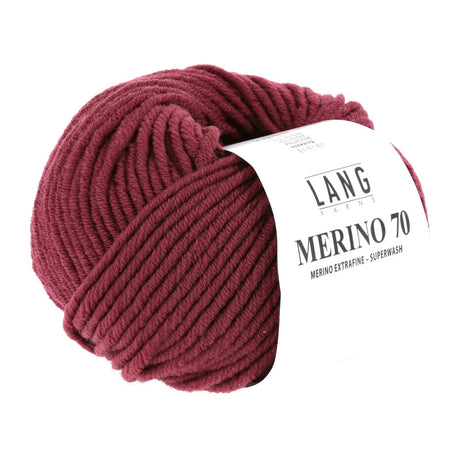 Lang Yarns Merino 70 – 50g / 70m – Dark Red (0063)