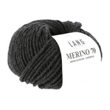 Lang Yarns Merino 70 – 50g / 70m – Anthracite Mélange (0070)