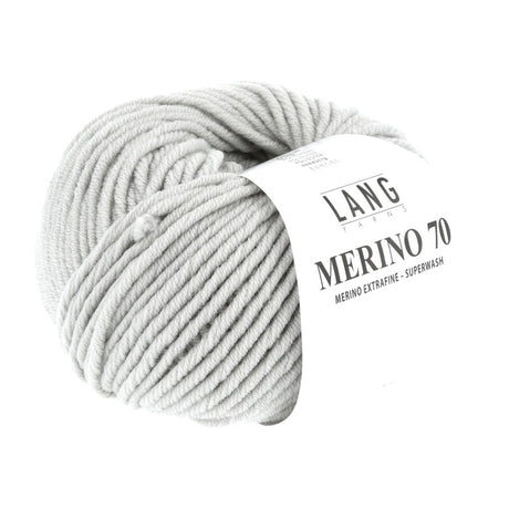 Lang Yarns Merino 70 – 50g / 70m – Light Grey (0123)