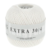 Lang Yarns Extra Ecru yarn, Egg White, colour 0004, ball photograph