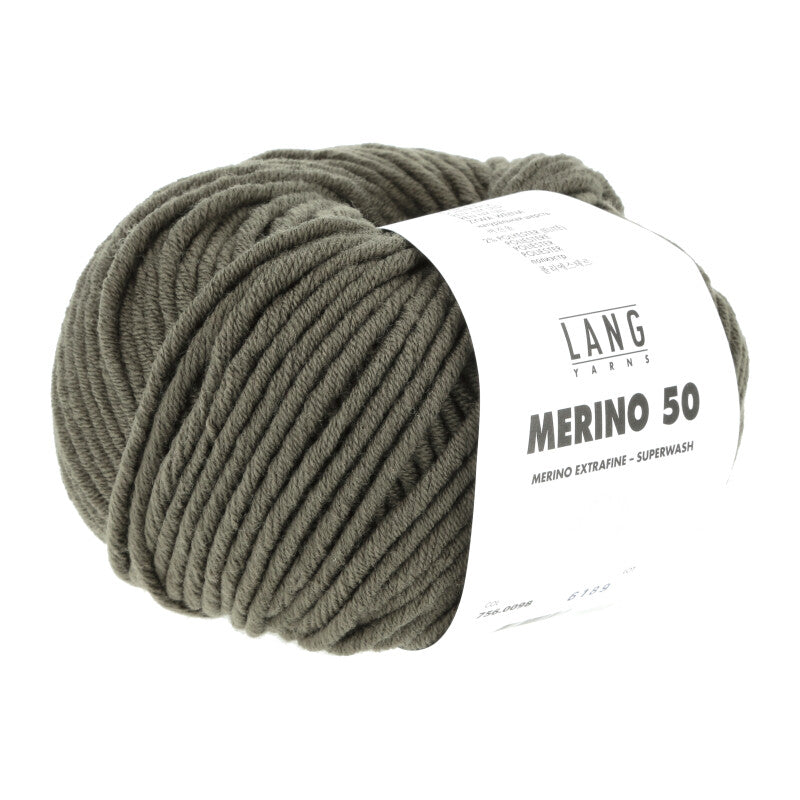 Lang Yarns Merino 50 – 100g / 90m – Olive (0098)