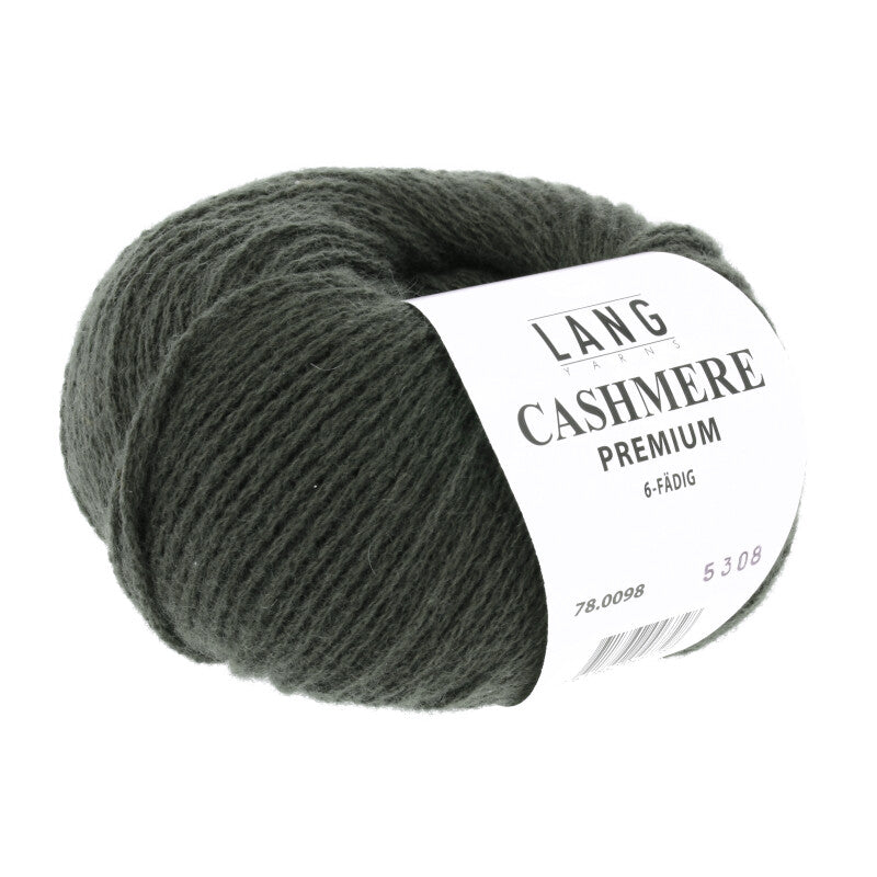 Lang Yarns Cashmere Premium Yarn, 115m / 25g – Dark Olive (0098)