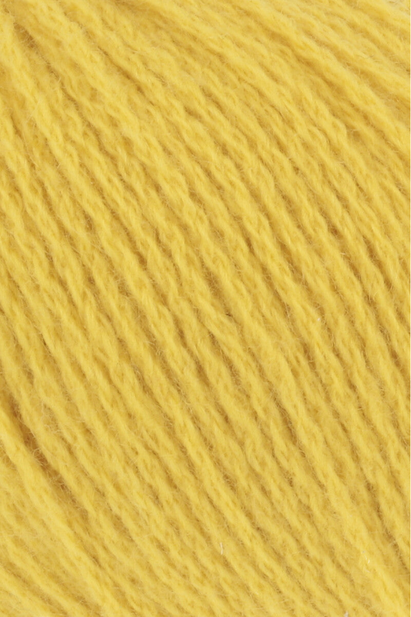 Lang Yarns Cashmere Premium Yarn, 115m / 25g – Yellow (0113), yarn texture