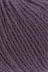 Lang Yarns Cashmere Premium Yarn, 115m / 25g – Eggplant Mélange (0180), yarn texture