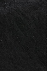 Lang Yarns Mohair Luxe Lamé – 25g / 175m – Silver - Black (0004) – detail