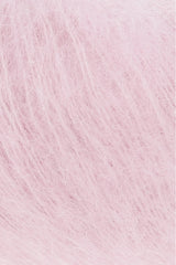 Lang Yarns Mohair Luxe Lamé – 25g / 175m – Silver - Dusky Pink (0148) – detail