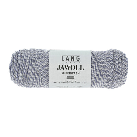 Lang Yarns Jawoll Yarn, 190m / 50g – Blue/Light Grey Mouliné (0151)