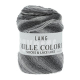 Lang Yarns Mille Colori Socks & Lace Luxe – 100g / 400m – Light Grey/Anthracite-Silver (0003)