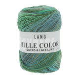 Lang Yarns Mille Colori Socks & Lace Luxe – 100g / 400m – Green/Blue/Grey (0017)