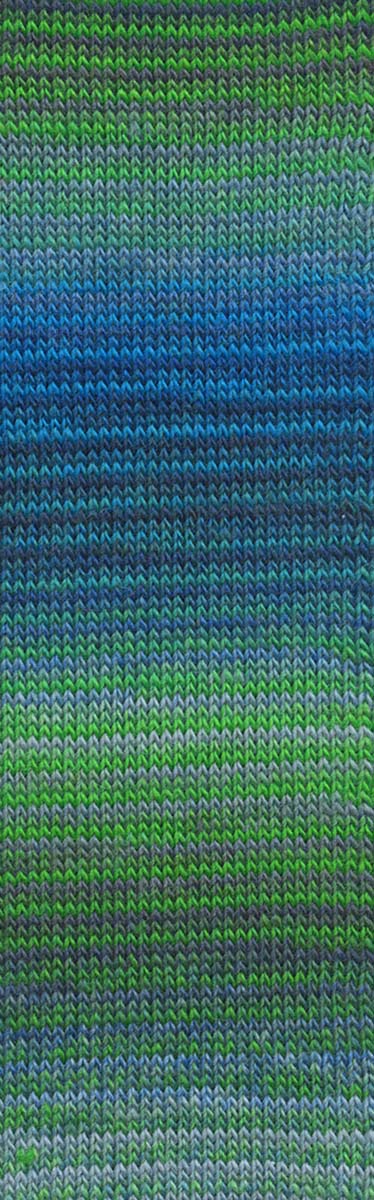Lang Yarns Mille Colori Socks & Lace Luxe – 100g / 400m – Green/Blue/Grey (0017) – detail