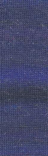 Lang Yarns Mille Colori Socks & Lace Luxe – 100g / 400m – Blue Marine-Silver (0035) – detail