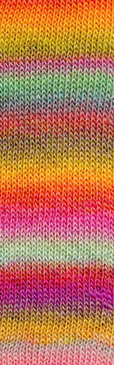 Lang Yarns Mille Colori Socks & Lace Luxe – 100g / 400m – Multicolour Pink/Mint/Yellow (0053) – detail