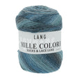 Lang Yarns Mille Colori Socks & Lace Luxe – 100g / 400m – Turquoise/Petrol-Silver (0078)