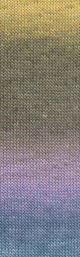 Lang Yarns Mille Colori Socks & Lace Luxe – 100g / 400m – Olive/Lilac/Petrol (0209) – detail
