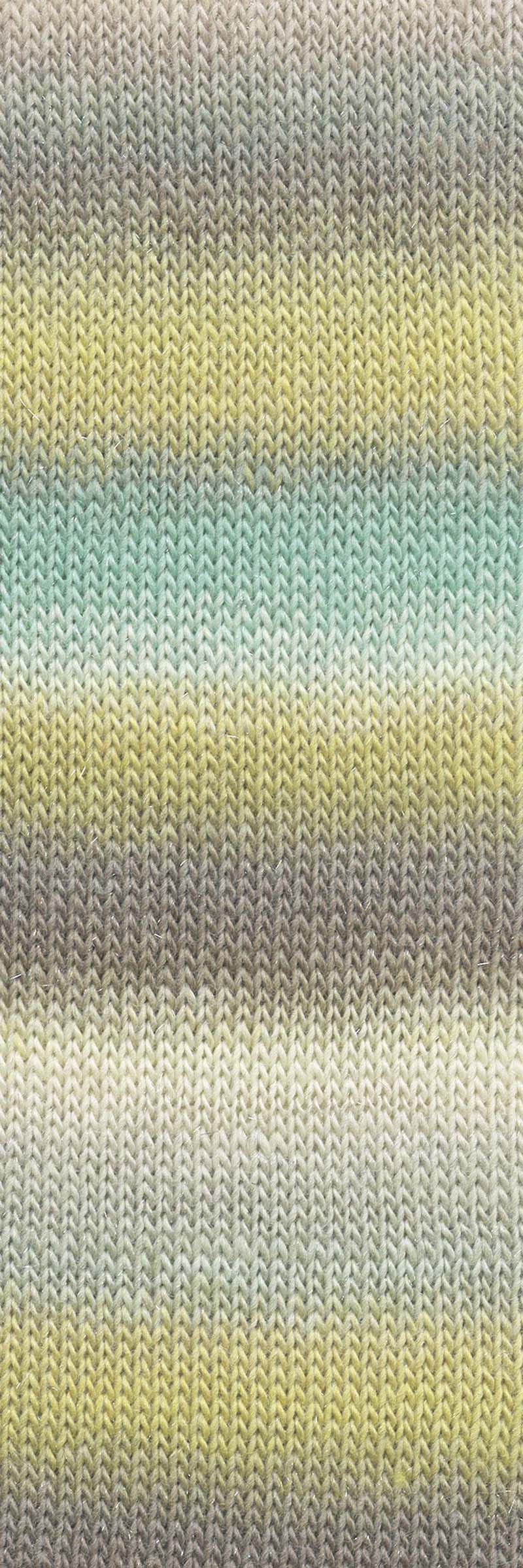 Lang Yarns Mille Colori Socks & Lace Luxe – 100g / 400m – Mint/Ochre/Olive (0222) – detail
