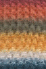 Lang Yarns Merino+ Color – 100g / 180m – Blue/Orange/Brick (0201) – detail