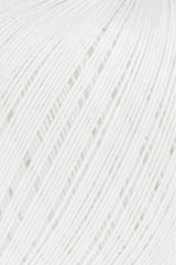 Lang Yarns Marisa – 100% Egyptian cotton yarn, 50g/210m – White (0001) – detail