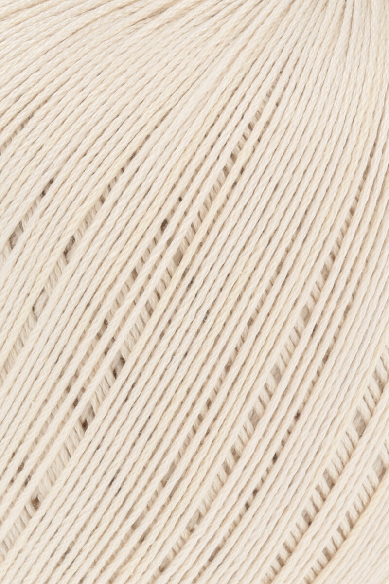 Lang Yarns Marisa – 100% Egyptian cotton yarn, 50g/210m – Egg White (0002) – detail