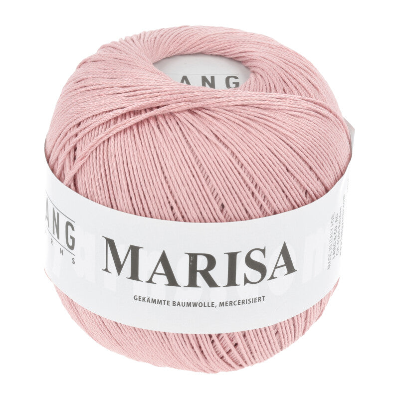 Lang Yarns Marisa – 100% Egyptian cotton yarn, 50g/210m – Middle Rose (0048)