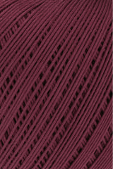 Lang Yarns Marisa – 100% Egyptian cotton yarn, 50g/210m – Dark Red (0163) – detail