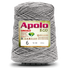 Apolo Eco 4/6 Cotton Cord Yarn – Ideal for Crochet Bags & Home Decor (600g) - Leo Hobby - A spool of gray textured yarn with a prominent gold and red label reading 'Apolo ECO 6' shown on a plain white background.