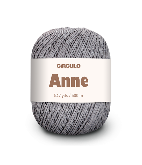 Circulo ANNE - 100% mercerized Cotton Yarn, 500m / 147g - Ball of yarn with 'Circulo Anne' label on a white background