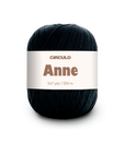 Circulo ANNE - 100% mercerized Cotton Yarn, 500m / 147g - Dark blue ball of yarn with a white label on a white background