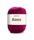 Circulo ANNE - 100% mercerized Cotton Yarn, 500m / 147g - Ball of pink yarn with a 'Circulo Anne' label on a white background