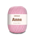 Circulo ANNE - 100% mercerized Cotton Yarn, 500m / 147g - Pink ball of yarn with 'Circulo Anne' label on a white background
