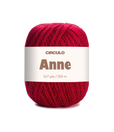 Circulo ANNE - 100% mercerized Cotton Yarn, 500m / 147g - Red ball of yarn with 'Circulo Anne' label on a white background