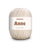 Circulo ANNE - 100% mercerized Cotton Yarn, 500m / 147g - Ball of yarn with 'Circulo Anne' label on a white background