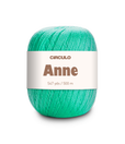 Circulo ANNE - 100% mercerized Cotton Yarn, 500m / 147g - Turquoise yarn ball with 'Circulo Anne' label on a white background