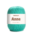 Circulo ANNE - 100% mercerized Cotton Yarn, 500m / 147g - Turquoise yarn ball with 'Circulo Anne' label on a white background