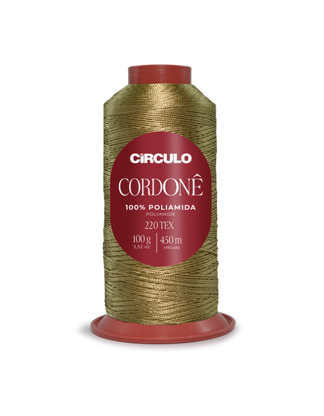 Circulo Cordone 100% Polyamide Crochet Yarn, 450 m / 100 g - Spool of Circulo Cordoné thread on a white background