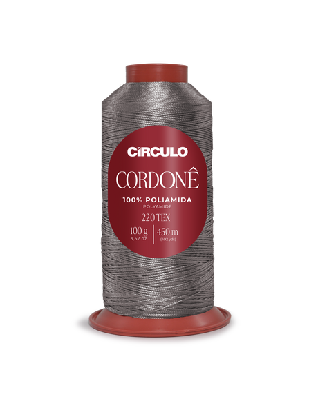 Circulo Cordone 100% Polyamide Crochet Yarn, 450 m / 100 g - Spool of Circulo Cordoné thread on a white background