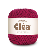 Circulo Clea 100% Cotton Yarn for Crochet and Knitting, 500m/75 gr - Leo Hobby -  Ball of pink yarn with 'Circulo Clea' label on a white background