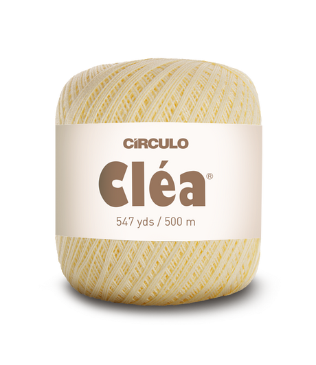 Circulo Clea 100% Cotton Yarn for Crochet and Knitting, 500m/75 gr - Leo Hobby -  Ball of yarn with 'Circulo Clea' label on a white background