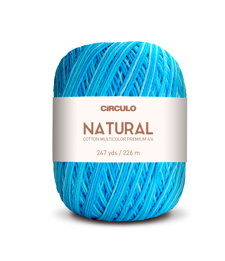 Círculo Barroco Multicolor Premium 4/6 – Baumwollgarn aus Brasilien (226m / 200g)