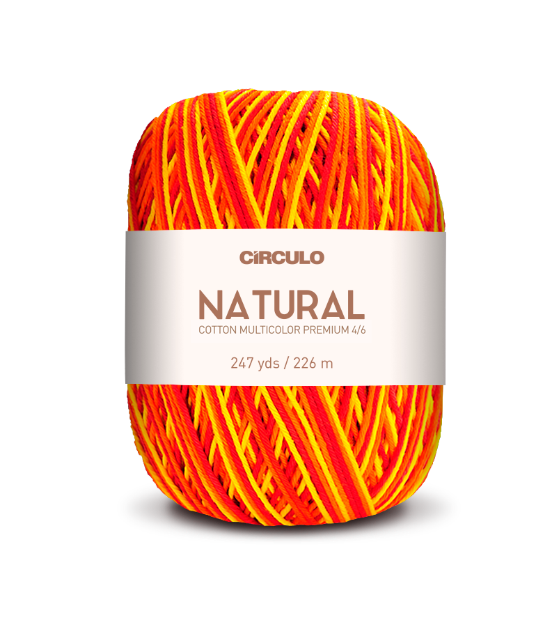 Círculo Barroco Multicolor Premium 4/6 – Baumwollgarn aus Brasilien (226m / 200g)