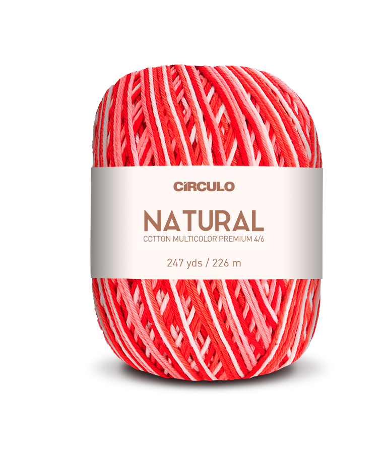 Círculo Barroco Multicolor Premium 4/6 – Baumwollgarn aus Brasilien (226m / 200g)