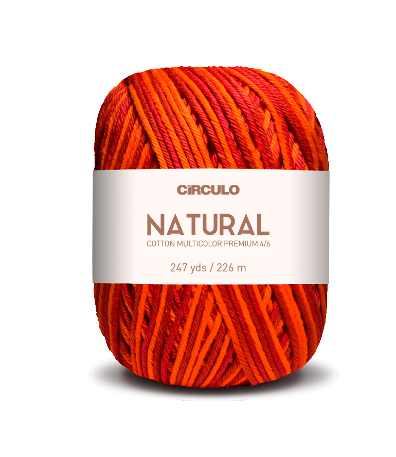 Círculo Barroco Multicolor Premium 4/6 – Baumwollgarn aus Brasilien (226m / 200g)