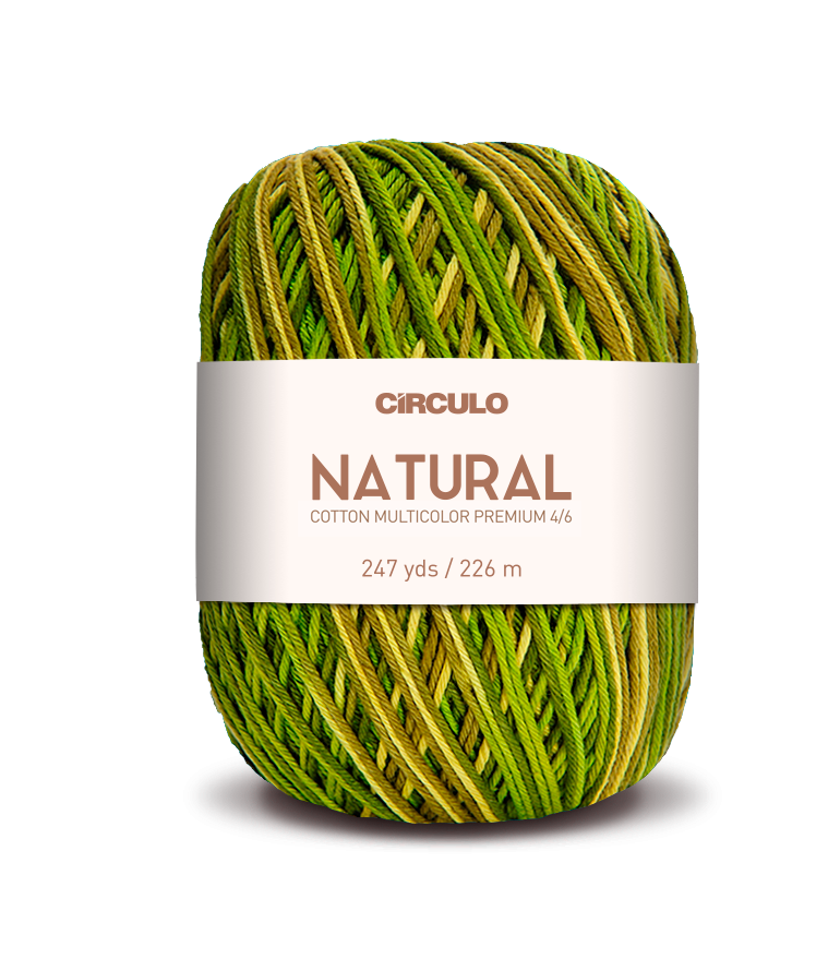 Círculo Barroco Multicolor Premium 4/6 – Baumwollgarn aus Brasilien (226m / 200g)