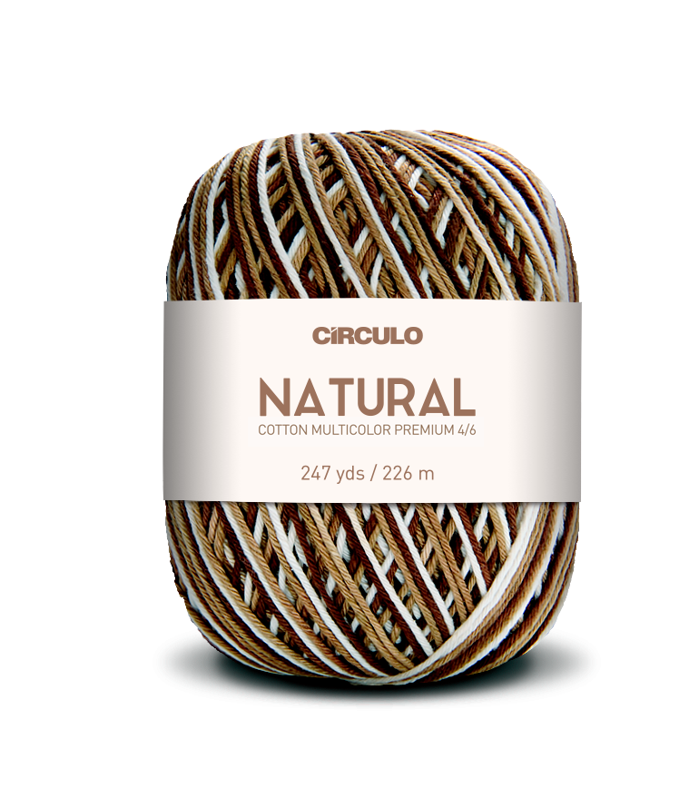 Círculo Barroco Multicolor Premium 4/6 – Baumwollgarn aus Brasilien (226m / 200g)