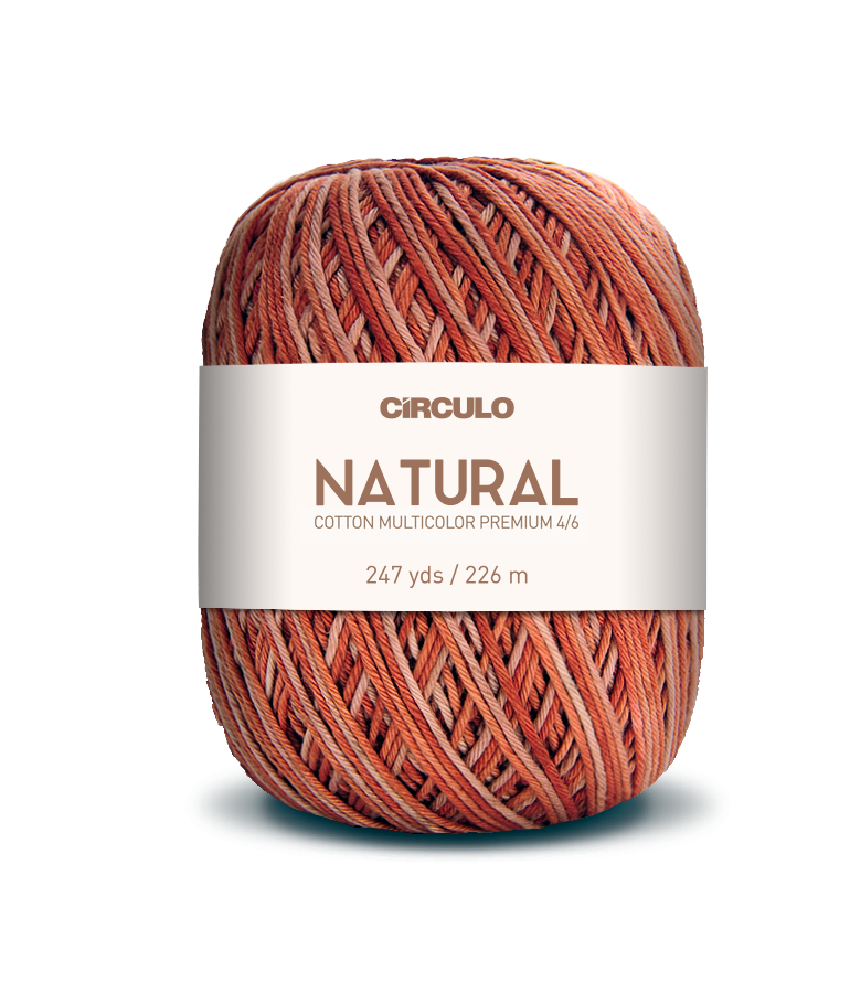 Círculo Barroco Multicolor Premium 4/6 – Baumwollgarn aus Brasilien (226m / 200g)