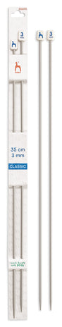 Pony Classic Aluminium Single Pointed Knitting Needles – 35, 40 & 60 cm, 35 cm, 3.00 mm