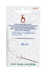 Pony Cables for Interchangeable Knitting Needles, 10.5 cm tips, 40 cm