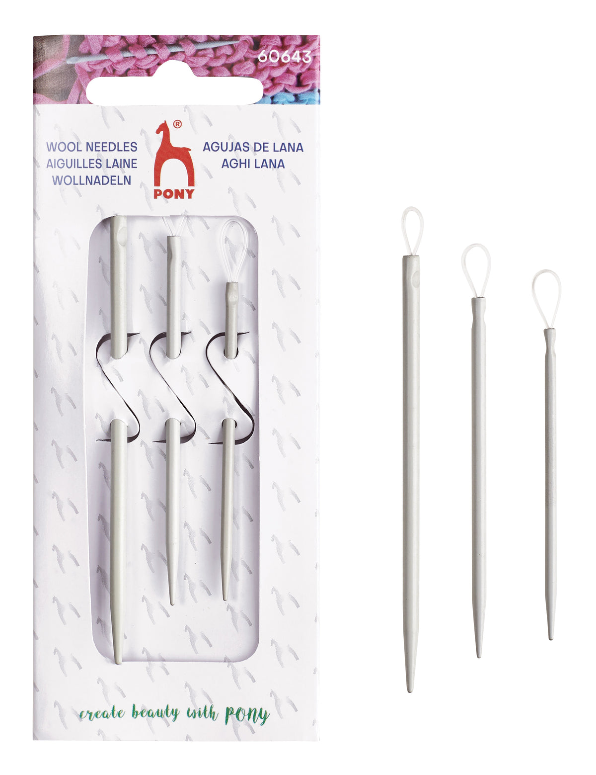Pony Aluminium Wool Needles – Assorted, Assorted