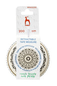 Pony retractable tape measure black, 14 mm x 200 cm