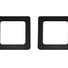 Circulo Square Wooden Handle for Bag , 14 x 14 cm, 1 pair - Two black square frames on a white background